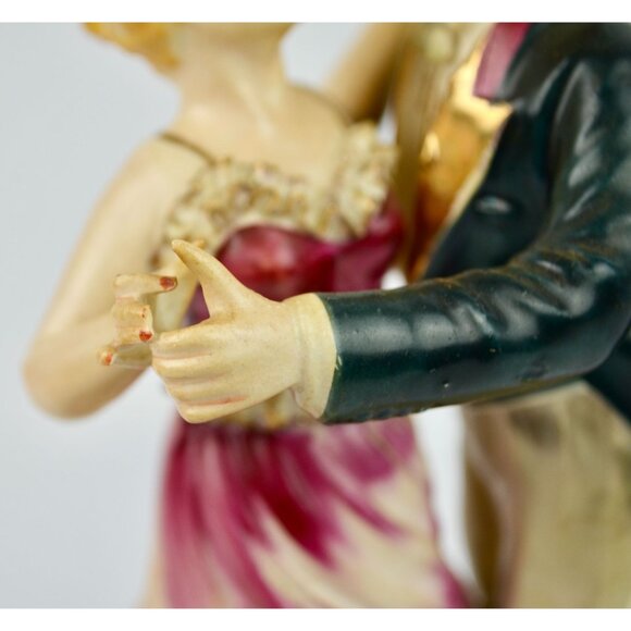 Vintage Dancing Couple Pair Figurine LARGE 10" - Picture 6 of 13